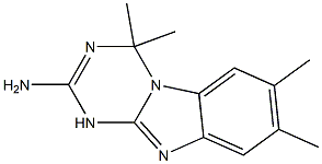 2-amino-1,4-dihydro-4,4,7,8-tetramethyl-s-triazino(1,2-a)benzimidazole 구조식 이미지