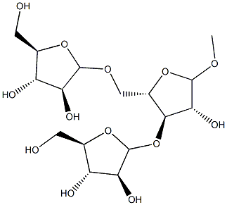 methyl 3,5-di-O-arabinofuranosyl-L-arabinofuranoside 구조식 이미지