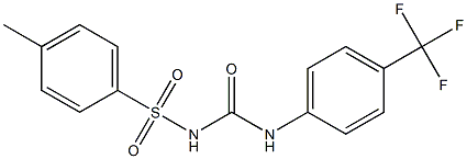 N-(4-methylphenylsulfonyl)-N'-(4-trifluoromethylphenyl)urea Structure