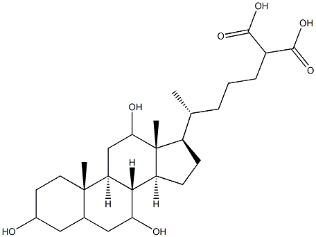 3,7,12-trihydroxycholestan-26,27-dioic acid 구조식 이미지