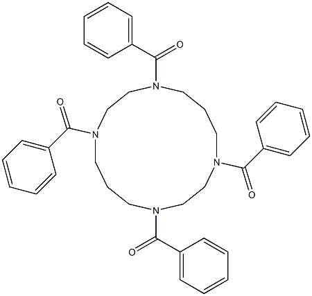 1,4,8,11-TETRABENZOYL-1,4,8,11-TETRAAZACYCLOTETRADECANE Structure