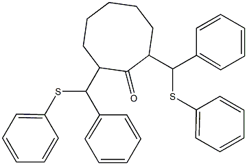2,8-BIS((ALPHA-PHENYLTHIO)BENZYL)CYCLOOCTANONE Structure