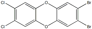 2,3-DICHLORO-7,8-DIBROMO-DIBENZO-PARA-DIOXIN Structure