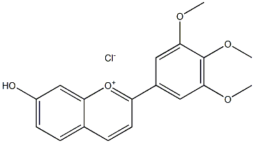 3',4',5'-TRIMETHOXY-7-HYDROXYFLAVYLIUMCHLORIDE Structure