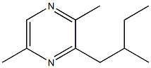 2,5-DIMETHYL-3-(2-METHYLBUTYL)PYRAZINE 구조식 이미지