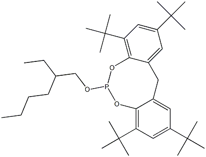 2,2'-METHYLENEBIS(4,6-DI-TERT-BUTYLPHENYL)2-ETHYLHEXYLPHOSPHITE 구조식 이미지
