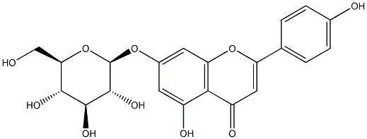 APIGENIN-7-O-BETA-D-GLUCOPYRANOSIDE 구조식 이미지