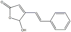 5-HYDROXY-4-(2-PHENYL-(E)-ETHENYL)-2(5H)-FURANONE Structure