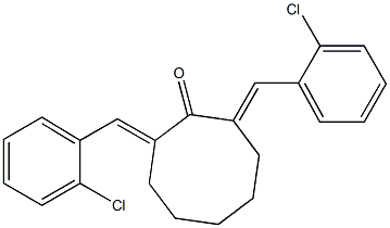 2,8-BIS(2-CHLOROBENZYLIDENE)-CYCLOOCTANONE 구조식 이미지