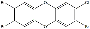 2,3,7-TRIBROMO-8-CHLORODIBENZO-PARA-DIOXIN Structure