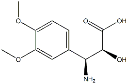 (2S,3S)-3-Amino-2-hydroxy-3-(3,4-dimethoxy-phenyl)-propanoic acid 구조식 이미지