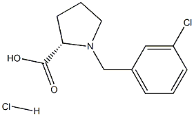 (R)-alpha-(3-chloro-benzyl)-proline hydrochloride 구조식 이미지