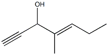 2-Methyl-1-ethynyl-2-penten-1-ol Structure