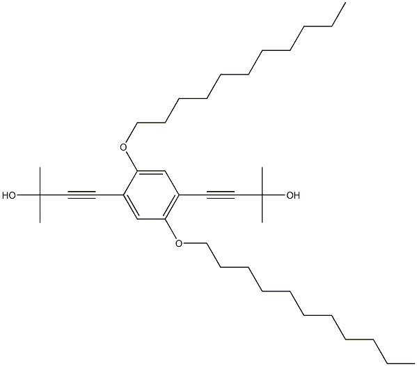 4,4''[2,5-BIS(UNDECYLOXY)-1,4-PHENYLENE]BIS[2-METHYL-3-BUTYN-2-OL] Structure