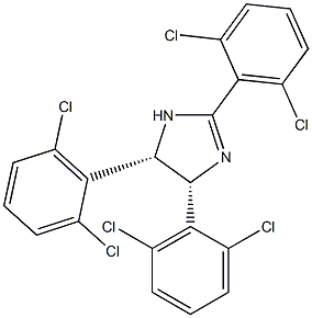 CIS-2,4,5-TRIS(2,6-DICHLOROPHENYL)IMIDAZOLINE 구조식 이미지