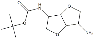(6-Amino-hexahydro-furo[3,2-b]furan-3-yl)-carbamic acid tert-butyl ester 구조식 이미지