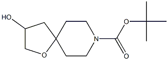 3-Hydroxy-1-oxa-8-aza-spiro[4.5]decane-8-carboxylic acid tert-butyl ester 구조식 이미지