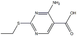 4-Amino-2-ethylsulfanyl-pyrimidine-5-carboxylic acid Structure