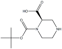 (R)-1,2-Piperazinedicarboxylic acid, 1-(1,1-dimethylethyl) ester 구조식 이미지