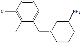(3R)-1-(3-chloro-2-methylbenzyl)piperidin-3-amine 구조식 이미지