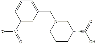 (3R)-1-(3-nitrobenzyl)piperidine-3-carboxylic acid 구조식 이미지