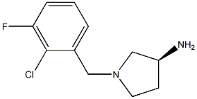 (3S)-1-(2-chloro-3-fluorobenzyl)pyrrolidin-3-amine 구조식 이미지
