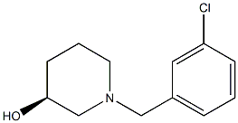 (3S)-1-(3-chlorobenzyl)piperidin-3-ol 구조식 이미지