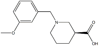 (3S)-1-(3-methoxybenzyl)piperidine-3-carboxylic acid 구조식 이미지