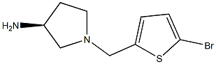 (3S)-1-[(5-bromothiophen-2-yl)methyl]pyrrolidin-3-amine 구조식 이미지