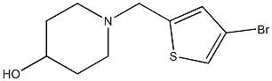 1-[(4-bromothiophen-2-yl)methyl]piperidin-4-ol Structure