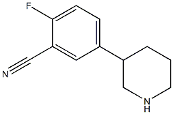 2-fluoro-5-piperidin-3-ylbenzonitrile 구조식 이미지