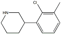 3-(2-chloro-3-methylphenyl)piperidine Structure