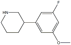 3-(3-fluoro-5-methoxyphenyl)piperidine Structure