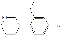 3-(4-chloro-2-methoxyphenyl)piperidine Structure