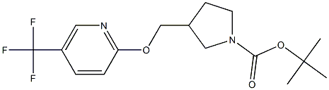 3-(5-Trifluoromethyl-pyridin-2-yloxymethyl)-pyrrolidine-1-carboxylic acid tert-butyl ester Structure