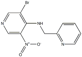 3-bromo-5-nitro-N-(pyridin-2-ylmethyl)pyridin-4-amine Structure