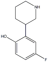 4-fluoro-2-piperidin-3-ylphenol Structure