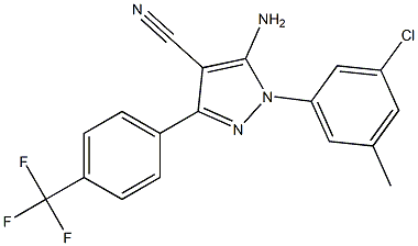 5-amino-1-(3-chloro-5-methylphenyl)-3-[4-(trifluoromethyl)phenyl]-1H-pyrazole-4-carbonitrile Structure