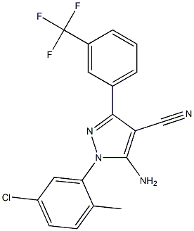 5-amino-1-(5-chloro-2-methylphenyl)-3-[3-(trifluoromethyl)phenyl]-1H-pyrazole-4-carbonitrile Structure