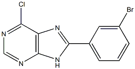 8-(3-bromophenyl)-6-chloro-9H-purine 구조식 이미지