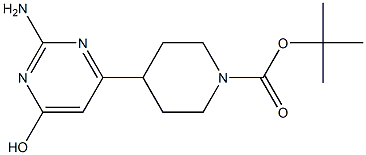 tert-butyl 4-(2-amino-6-hydroxypyrimidin-4-yl)piperidine-1-carboxylate Structure