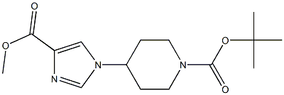 tert-butyl 4-[4-(methoxycarbonyl)-1H-imidazol-1-yl]piperidine-1-carboxylate Structure