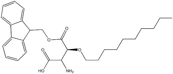 (S)-Fmoc-2-amino-3-decyloxy-propionic acid 구조식 이미지