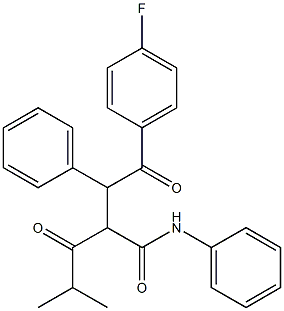 4(4-FLUOROPHENYL)-2-ISOBUTYRYL-4-OXO-N,3DIPHENYL BUTANAMIDE 구조식 이미지