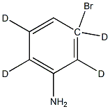 5-BROMOANILINE-2,3,5,6-D4 구조식 이미지