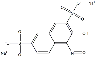 1-NITROSO-2-NAPHTHOL-3,6-DISULPHONIC ACID DISODIUM SALT Structure