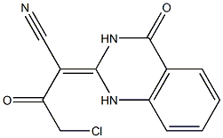 4-CHLORO-3-OXO-2-(4-OXO-3,4-DIHYDROQUINAZOLIN-2(1H)-YLIDENE)BUTANENITRILE Structure