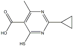 2-CYCLOPROPYL-4-MERCAPTO-6-METHYLPYRIMIDINE-5-CARBOXYLIC ACID Structure