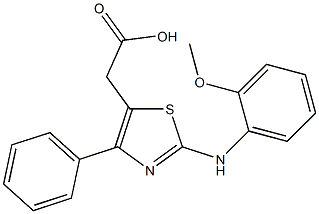 {2-[(2-METHOXYPHENYL)AMINO]-4-PHENYL-1,3-THIAZOL-5-YL}ACETIC ACID Structure