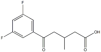 5-(3,5-DIFLUOROPHENYL)-3-METHYL-5-OXOVALERIC ACID 95% Structure